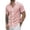 Red, variant on Men's Linen Shirts Classic Fit Casual Striped Short Sleeve Shirts Button Down Shirts for Men Beach Summer Wedding Tops, Light Blue M