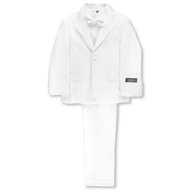 Kids World Big Boys' 5Piece Suit (Sizes 8 20) white, 14 (Big Boys