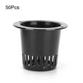 thumbnail image 1 of 50Pcs Hydroponics Planting Basket Soilless Cultivation Flower Plant Growing Mesh PotBlack, 1 of 5