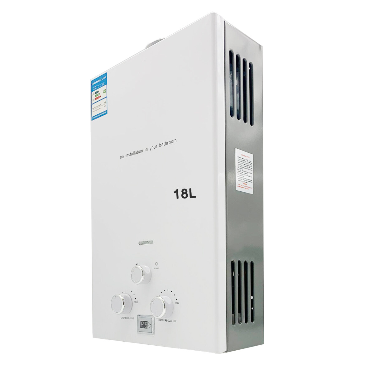 CDZHLTG 18L 36KW Gas Water Heater Propane Gas LPG Tankless Instant Boiler with Shower Kit