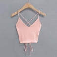 thumbnail image 4 of Camisole Tops for Women New Crop Tops Aesthetic Sexy Cute Halter Solid Fashion Casual Sleeveless Corset Top Tank Tops Womens Summer Tank Tops, 4 of 4