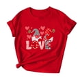 thumbnail image 6 of mihongmao Valentine Graphic T Shirts for Women Short-sleeved Crew-neck Pullover Casual Valentine's Day Red L, 6 of 7