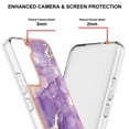 thumbnail image 4 of Allytech Galaxy S22 Case, Pretty Marble Design Heavy Duty Shockproof Hybrid Hard PC Soft TPU Bumper Three Layer Drop Protection Anti-Fall Cover Case for Samsung Galaxy S22 - Purple, 4 of 5