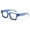 Royal Blue, variant on Sunier Square Thick Frame Non-Prescription Clear Lens Glasses for Women, Trendy Eyeglasses, UV400 Protection-2 Pack