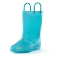 thumbnail image 3 of BOCCA Kids Blue Glitter Waterproof Rain Boot For Girls Size 3, 3 of 7