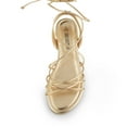 thumbnail image 3 of DREAM PAIRS Lace-up Gladiator Sandals Strappy Dressy Summer Flat Sandals for Women, 3 of 7