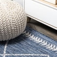thumbnail image 4 of JONATHAN Y SANTA MONICA 2 x 10 Runner Rug, Derya Tribal Diamond Trellis - Blue/Ivory, SMB129C-210, 4 of 10