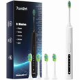 thumbnail image 1 of wonima02 Sonic Electric Toothbrush, High Power Rechargeable Toothbrushes, 5 Modes with 2 Minutes Built in Smart Timer, with 4 Brush Heads for Adults and Kids, One Charge for 60 Days (White), 1 of 1