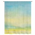 thumbnail image 2 of Turquoise Blue Ombre Sheer Curtains 45 Inches Long, Abstract Modern Art Oil Painting Light Filering Curtains, Breathable Simi Curtain Privacy Drapes for Kitchen Bathroom Small Window Treatment, 2 of 9