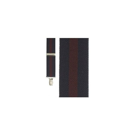 Navy Regimental - Navy Regimental Stripe Elastic Suspenders