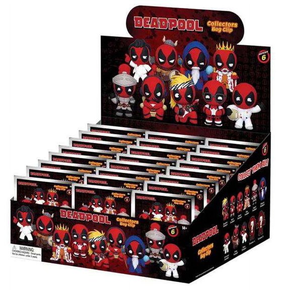 Marvel 3D Figural Keyring Deadpool Series 6 Mystery Box (24 Packs)
