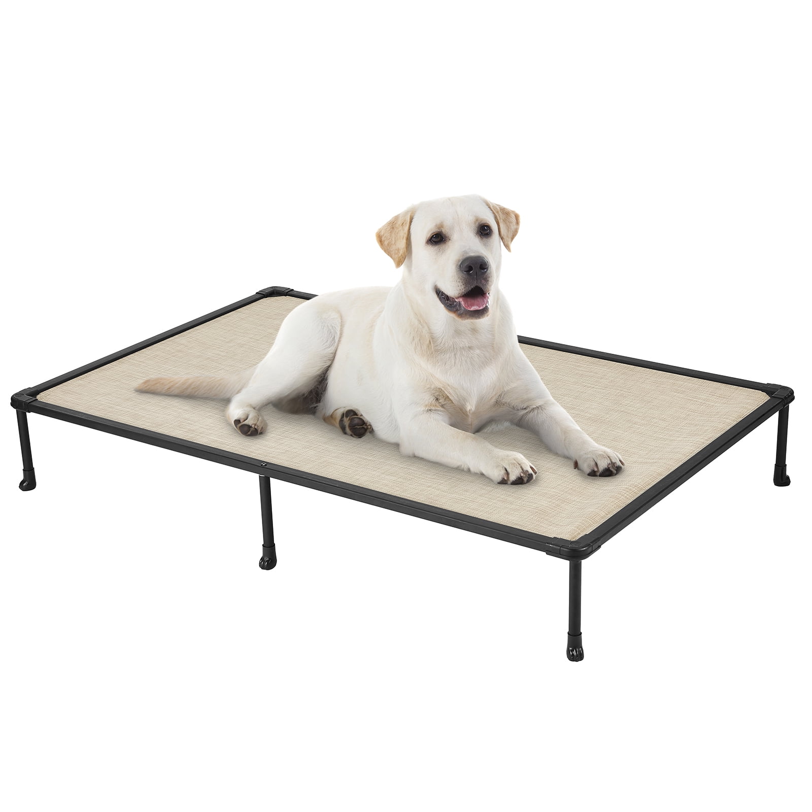 Veehoo Chewproof Dog Bed, Cooling Raised Dog Cots With Black Metal Frame,  Xx Large, Beige Coffee - Walmart.Com
