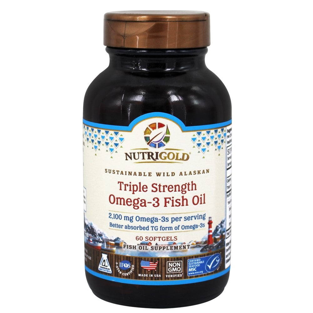 Nutrigold Omega3 Sustainable Wild Alaskan Fish Oil Triple Strength