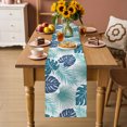 thumbnail image 4 of Table Runners 72 Inches Long Dress Scarves, Teal Blue Palm Leaves Farmhouse Kitchen/Dining Table Decor Table Runner, Coffee Tablerunners, Tropical Botanical Summer 13x72 Inch, 4 of 9