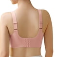 thumbnail image 4 of KHONTS,Women's No Underwire V Neck Scalloped Bras Wireless Push up Bra Soft Support Comfort Seamless Bralettes Pink XXXL, 4 of 6