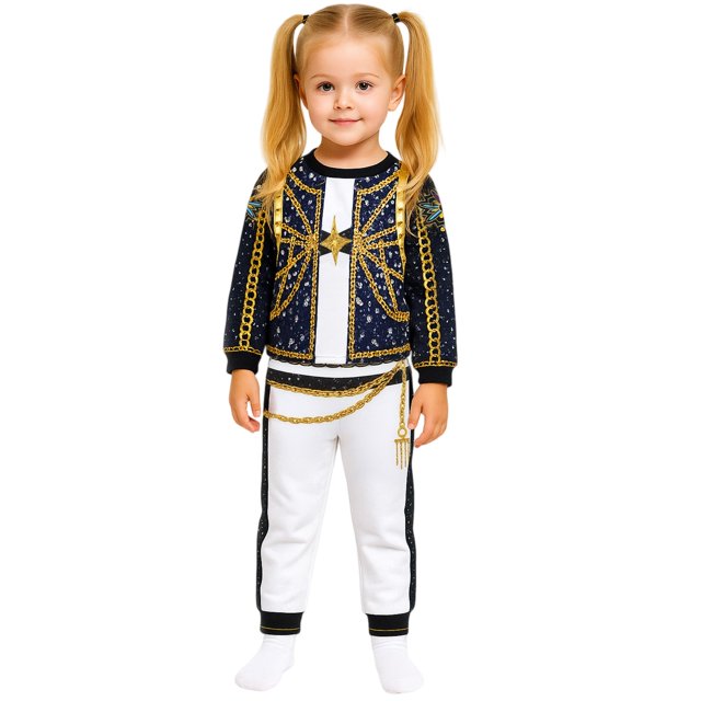 Kids Girls Outfits RumiDemon Outfit hun/er paired with trendy outfit Hildren's Hooded Athletic Tracksuit 4-16 Y 140