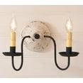 thumbnail image 3 of Irvins Country Tinware Ashford Wall Sconce in Vintage White 9 inches High, 3 of 3