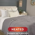 thumbnail image 2 of Sunbeam Gray Fleece Electric Blanket, Twin, 2 of 9