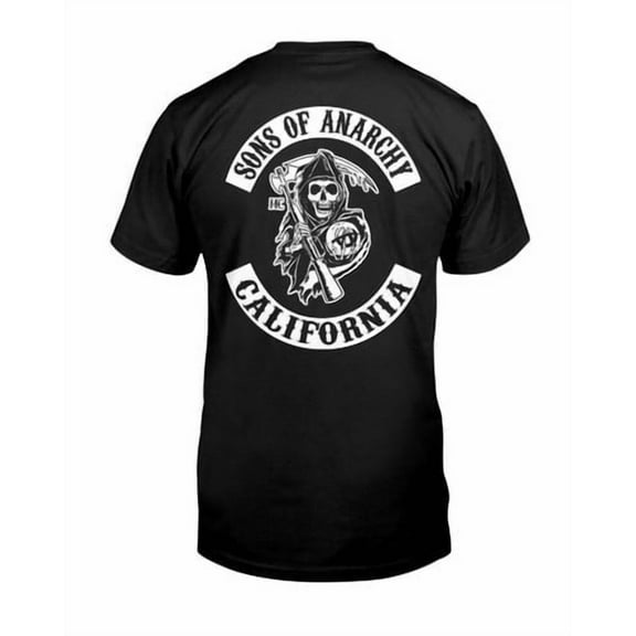 Mens Sons Of Anarchy Screen Printed Black T Shirt