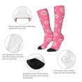 thumbnail image 6 of Fotbe Cartoon Pigs and Hearts print Women's Men's Novelty Crew Socks Cotton Socks Knee High Socks for Walking,Running,Nurses,Pregnancy, 6 of 9