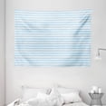 thumbnail image 1 of Harbour Stripe Tapestry, Wavy Soft Horizontal Old Fashion Pattern Geometric Lines Artful Image, Wall Hanging for Bedroom Living Room Dorm Decor, 80W X 60L Inches, Light Blue White, by Ambesonne, 1 of 2