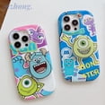 thumbnail image 2 of Carcasa Para iPhone 11 14 13 12 Pro Max Cartoon Monsters University Forma Redonda IMD A Prueba De Golpes Suave TPU Antiarañazos Funda Para Teléfono Con Soporte Plegable Caídas Protectora, 2 of 4
