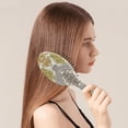 thumbnail image 3 of Rustic Style Hair Brush, Artistic Aesthetic Home Accent Comb with Waves Pattern for Daily Use & Styling, 3 of 8
