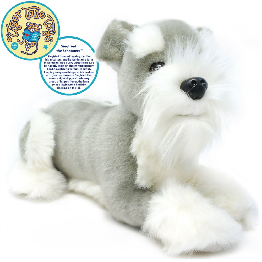 Siegfried the Schnauzer 12 Inch Stuffed Animal Plush Dog By Tiger Tale Toys