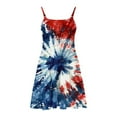 thumbnail image 5 of FamilyThread FamilyThread Girls Summer 4th Of July Dresses with Ruffle Short Sleeve Casual A-Line Swing Twirly School Sundress For 5-14Y, 5 of 7
