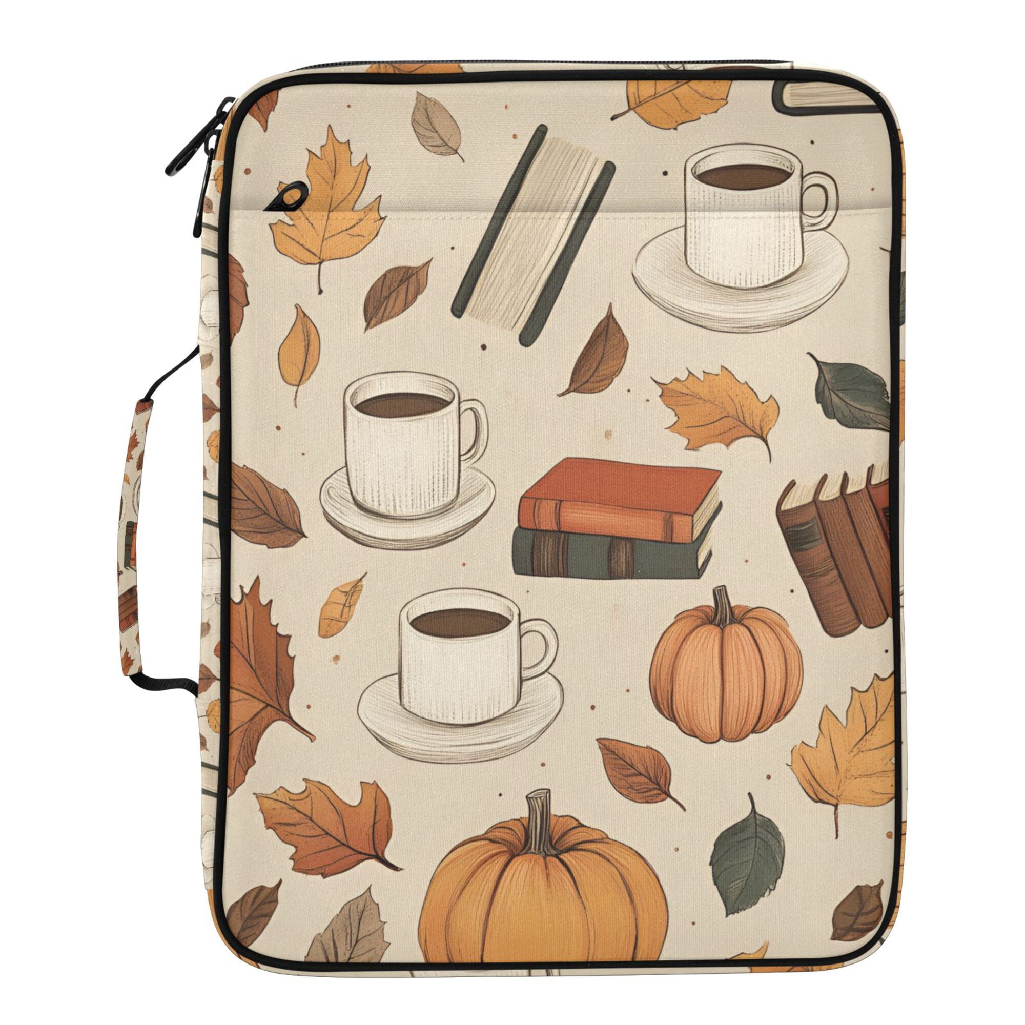 FORMRS Accordion File Folder A4 Size 7-Pocket Expanding Document Organizer Bag with 3 Ring Binder, Fall Book