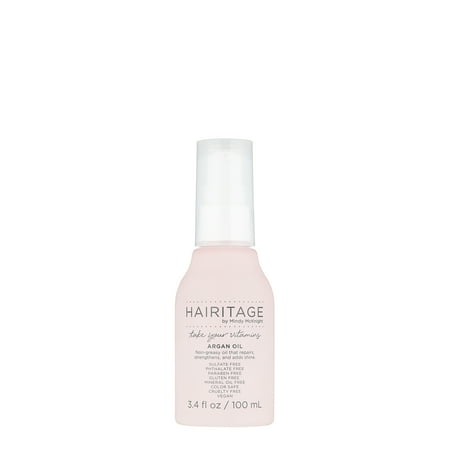 Hairitage Hair Oil with Argan and Avocado Oil for All Hair Types, 3.4 Oz