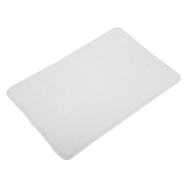 Ofertas únicas Patrón de color sólido Alfombras de baño Alfombra de baño de poliéster Lavable a máquina Blanco 80x50cm