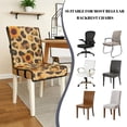 thumbnail image 5 of TSOVTHRID Sunflower Leopard Print Quilted Dining Chair Slipcovers Stretch Comfy Chair Seat Covers Washable Removable Seat Cushion Covers with Detachable Strap, Set of 4, 5 of 7
