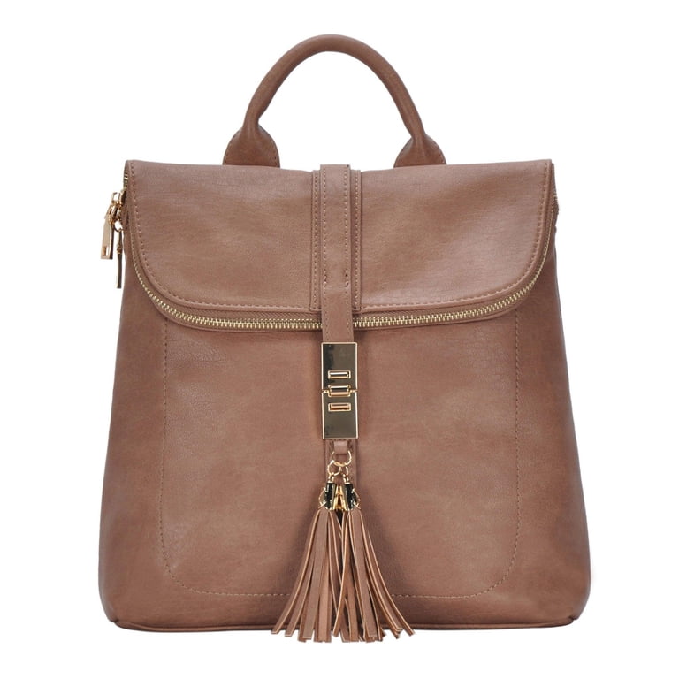 Miztique Tan Woven Backpack Amazon.com: MMS Brands Miztique The Daisy Convertible  main image 4