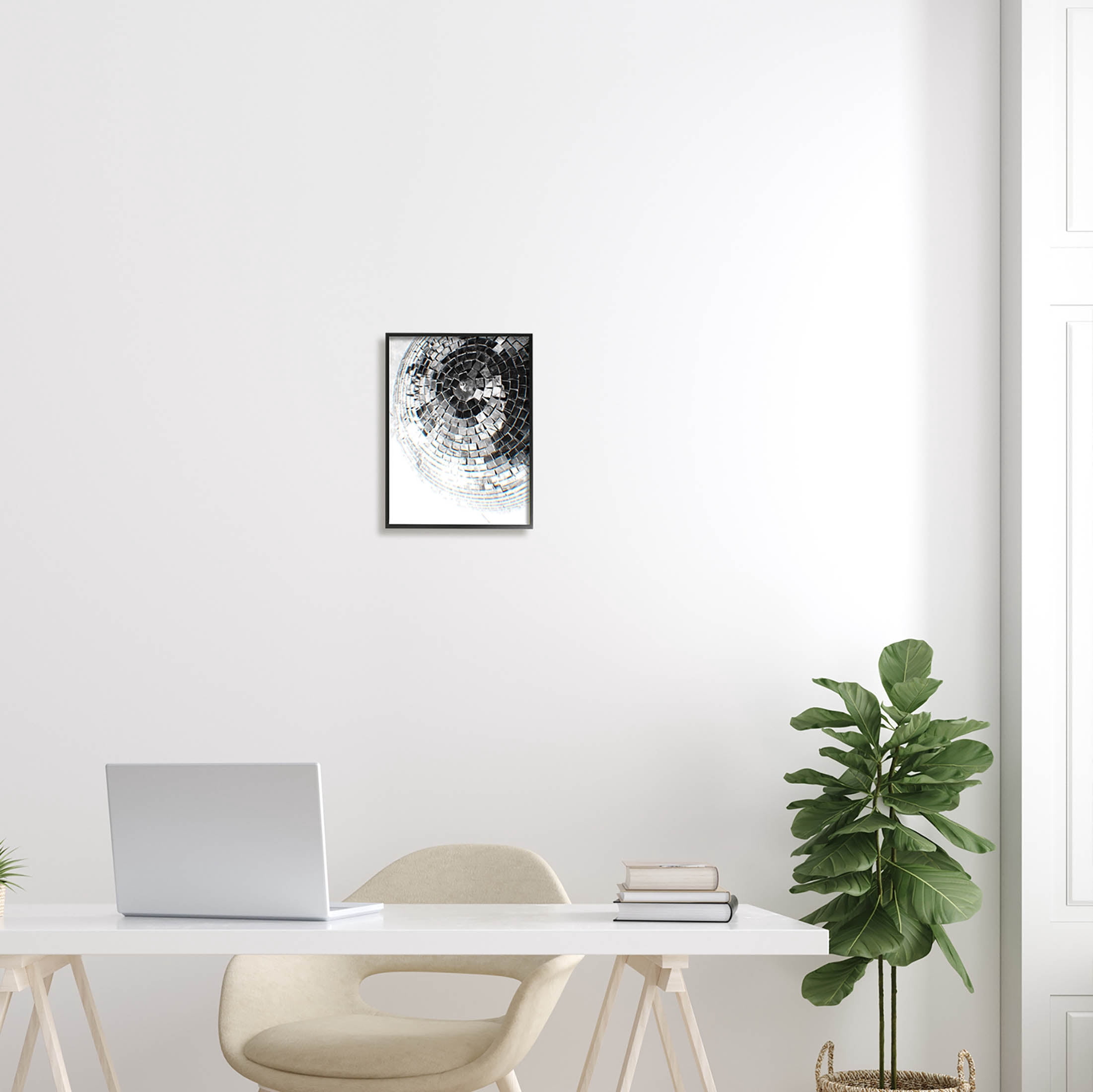Stupell Industries Fading Disco Ball Monochrome Photography Photograph Black Framed Art Print Wall Art, Design by Ziwei Li