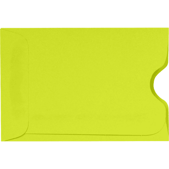 LUXPaper Credit Card & Gift Card Sleeves, 80 lb. Wasabi Green, 250 Pack, Size 2 3/8 x 3 1/2