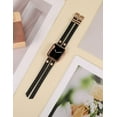 thumbnail image 3 of Wearlizer Leather Bands Compatible with Apple Watch Band 38mm 40mm 41mm 42mm 44mm 45mm 49mm(Ultra) Women, Double-Row Design with Rivets Decoration Stylish Strap for iWatch Series 8 SE 7 6 5 4 3, 3 of 6