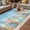 Blue, variant on Summer Nautical Outdoor Rug for Patio/Deck/Porch, Non-Slip Large Area Rug 3 x 5 Ft, Coastal Beach Starfish Coral Shell Blue Indoor Outdoor Rugs Washable Area Rugs, Camping Rug Carpet Runner
