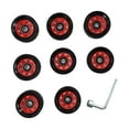 thumbnail image 1 of MYG pour Roues de Patins à Roulettes 8 Pcs 58*39/32mm Roues en PU avec Roulements en Acier à Haute Teneur en Carbone pour Patins à Roulettes à Double Rangée Quad Planche à Roulettes Usage Intérieur Extérieur Dureté 95A, 1 of 10