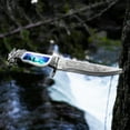 thumbnail image 4 of 13.5" Mythical Dragon Collector Etched Blade Hunting Knife with Scabbard, 4 of 13