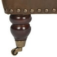 thumbnail image 5 of SAFAVIEH Colin Industrial Tufted Club Chair with Casters, Antique Brown, 5 of 7