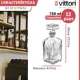 thumbnail image 3 of Caja 12 Licoreras con Decantador Rodas Vino Vidrio capacidad de 1 Litro, 3 of 5