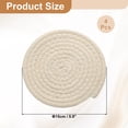 thumbnail image 2 of 4 Pcs Manteles Individuales Redondos Trenzados, 5.9" Manteles Tejidos para Mesa de Cocina para Decoración de Granja (Beige), 2 of 7