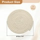 thumbnail image 2 of 4 Pcs Manteles Individuales Redondos Trenzados, 5.9" Manteles Tejidos para Mesa de Cocina para Decoración de Granja (Beige), 2 of 7