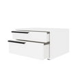 thumbnail image 2 of Casabianca Home Carter Left Nightstand In White High Gloss With Black Handles, 2 of 5