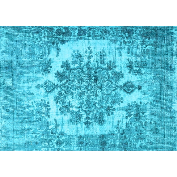 Ahgly Company Indoor Rectangle Persian Light Blue Traditional Area Rugs, 2' x 3'