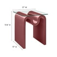 thumbnail image 3 of Modway Ondine Unique Wave Shaped Tempered Glass End Table in Spiced Apple, 3 of 9