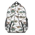 thumbnail image 3 of Cartoon Dinosaurs Names Pattern Cute School Backpack Bag with Padded Back and Adjustable Shoulder Straps 16.9 X 12.6 X 5.9 Inches, 3 of 5