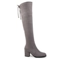 thumbnail image 2 of Ferwind Women's Over-the-Knee Boots Slouch Micro Suede Adult Grey  7, 2 of 3