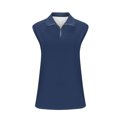 thumbnail image 4 of WCMZJ Women's Casual Golf Polo Shirts Collar Neck Quarter Zip Front Sleeveless Tank Tops Shirt, 4 of 6